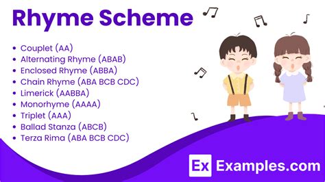 rhyme dreams|types of rhyme scheme.